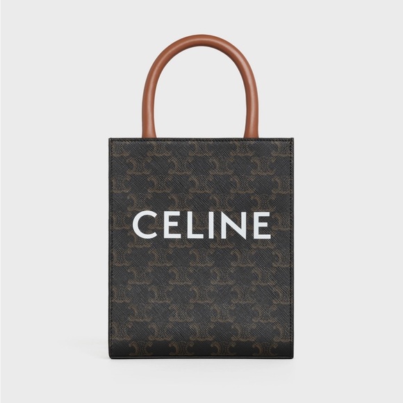 EUC Celine MINI VERTICAL CABAS IN TRIOMPHE CANVAS - Picture 1 of 9